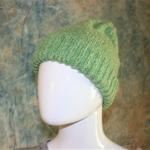 Soft green knitted cap